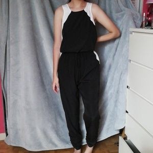 black  and white​ jumpsuit
